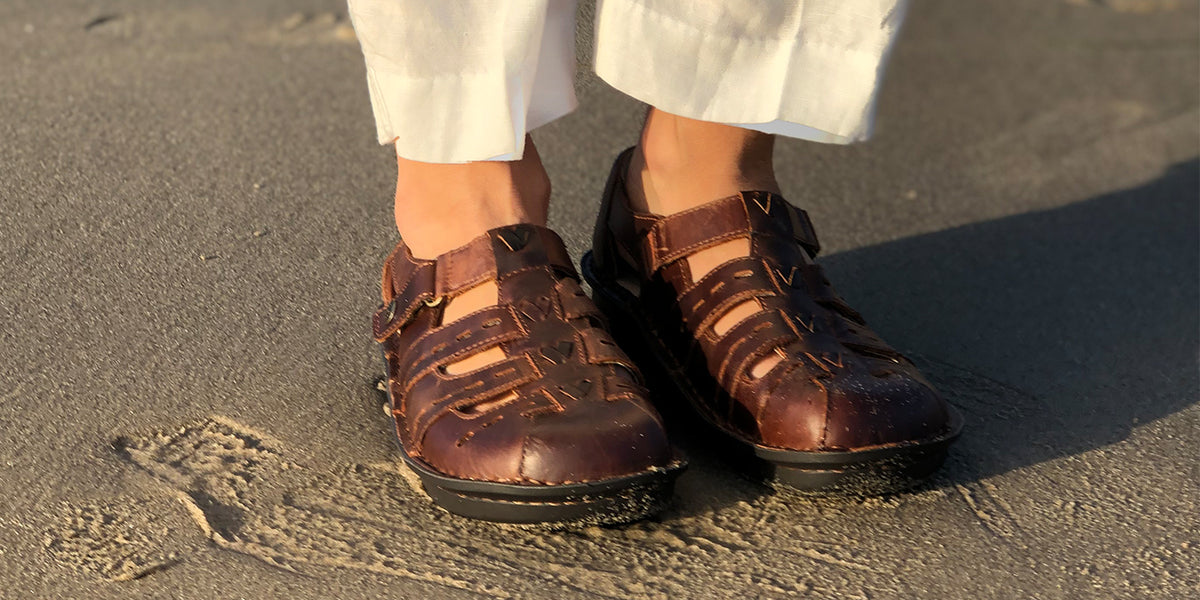 PG Lite Men’s Red Leather Adjustable Strap Closed Toe Sandals Size US11.5/12 SHAI Butter Truffle Basketball Shoes Lightweight... From  main image 3