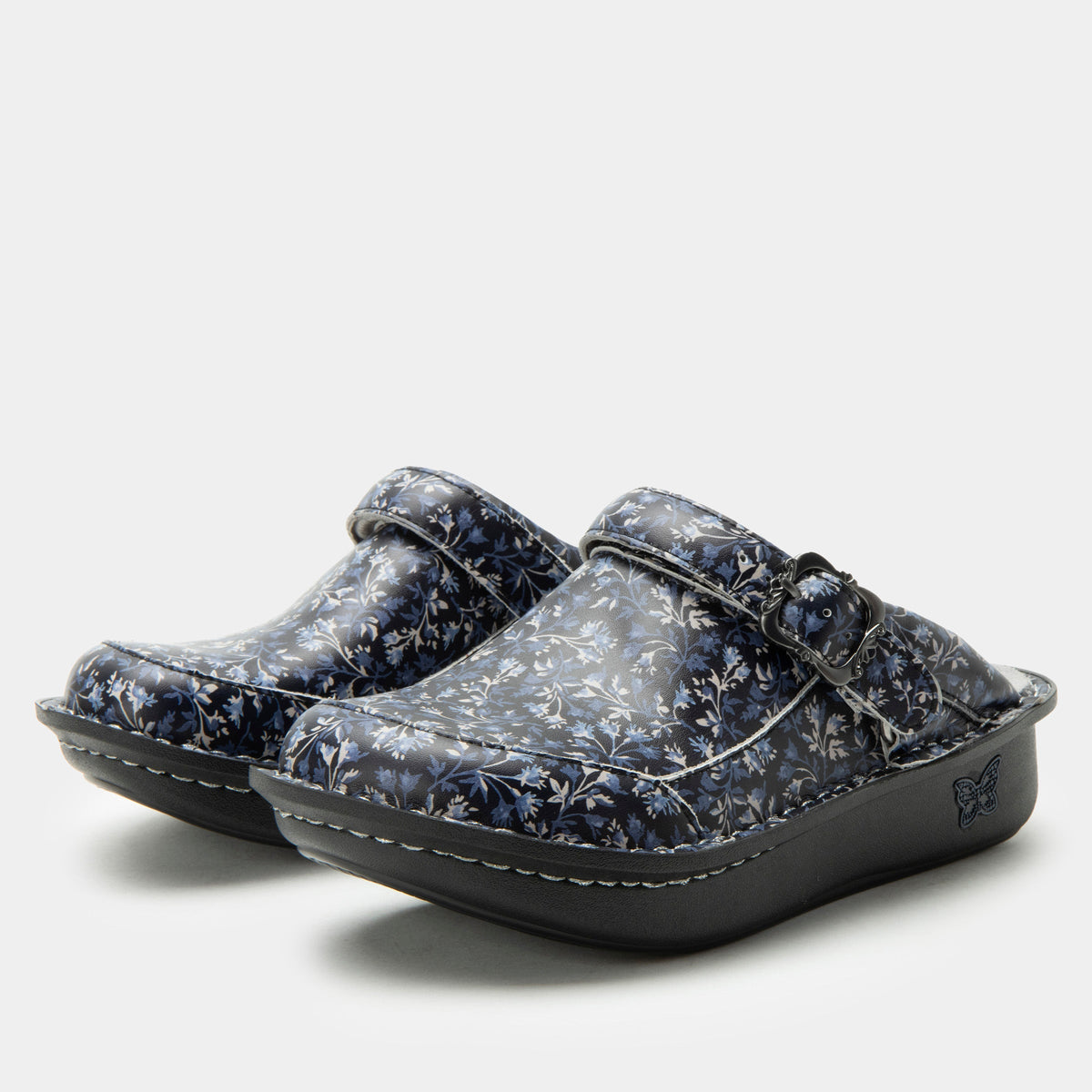 Seville Indigo Ivy Clog - Alegria Shoes
