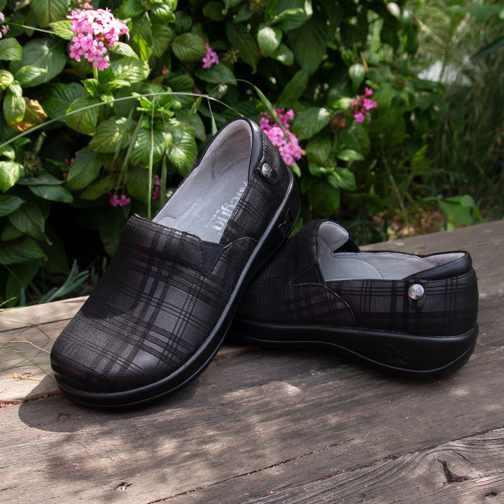 Keli Plaid To Meet You slip on style shoe with career casual outsole - KEL-597_S1X