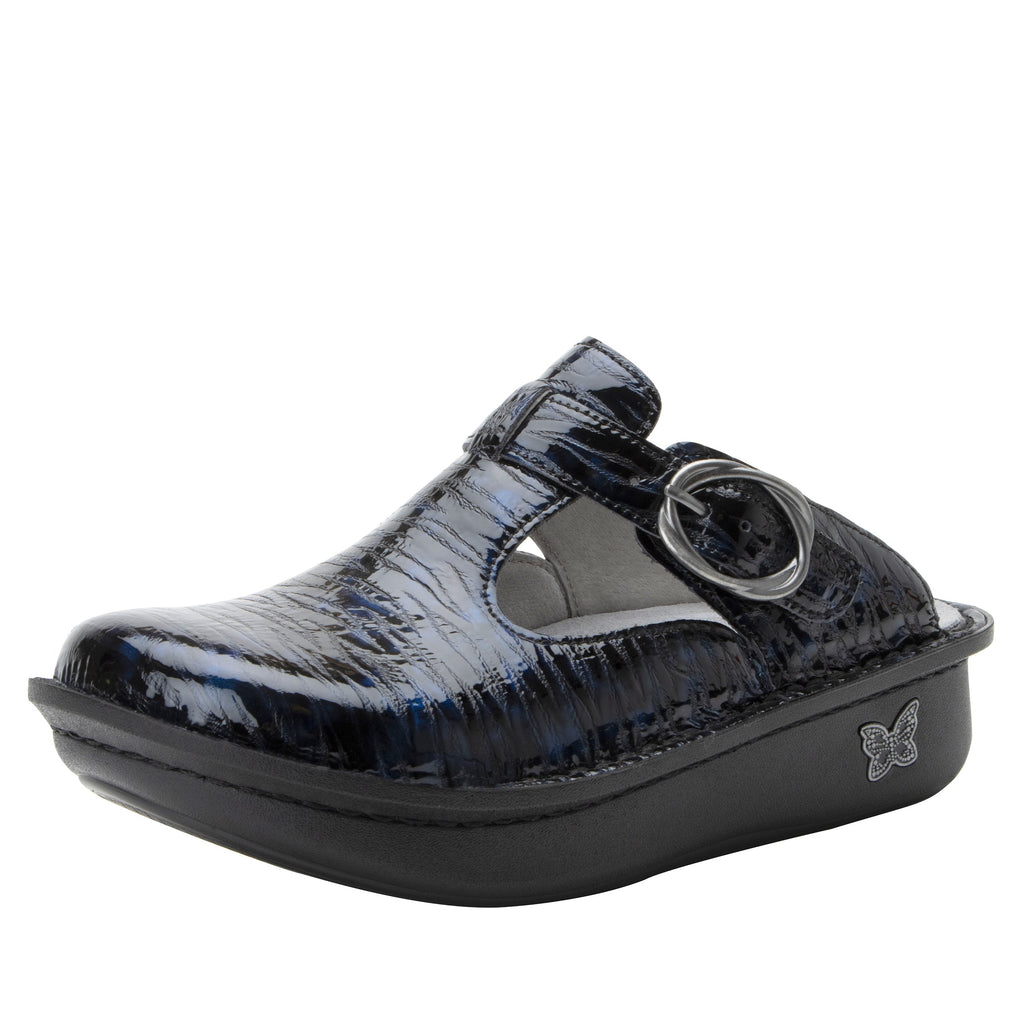 Classic Ocean Surf leather open back clog on classic rocker outsole - ALG-7571_S1