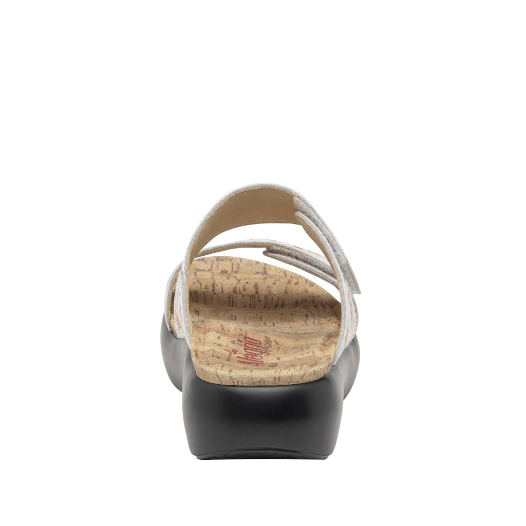 Bryce Poppy Pop slip on two strap sandal with non-flexing sleek rocker bottom with built in arch support  - BRY-7532_S3