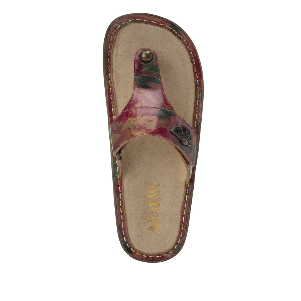 Carina Southwestern Romance flip-flop style sandal on the Classic rocker outsole - CAR-7716_S5