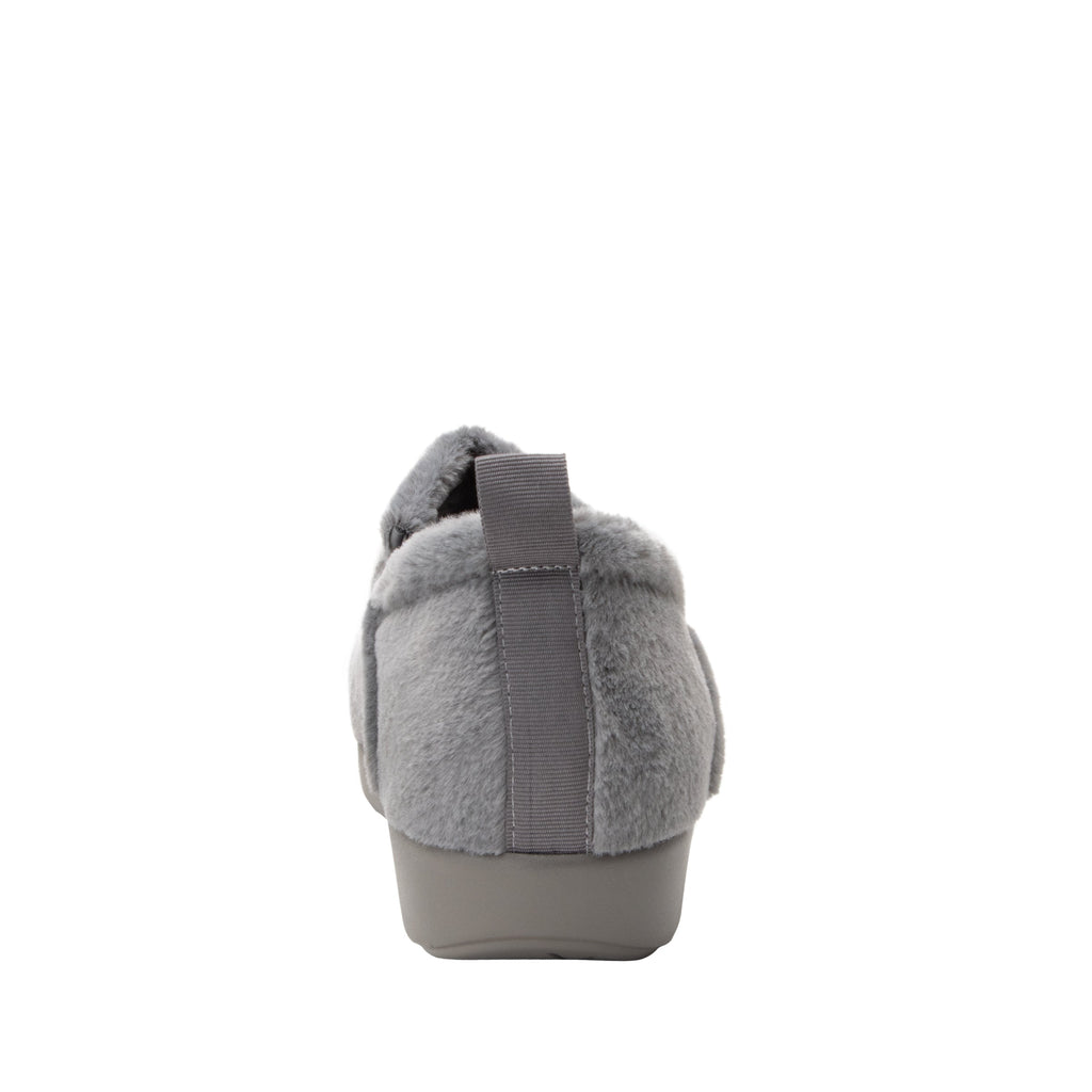 Cozee Fuzzy Wuzzy Grey slipper bootie with warm lining on a cozy comfort outsole  - COZ-7630_S4