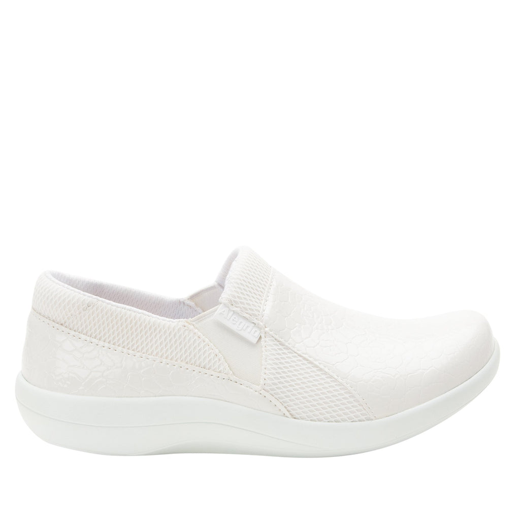 Duette Flourish White sport rocker professional shoe with dual density polyurethane outsole. DUE-956_S2 (2298577387574)