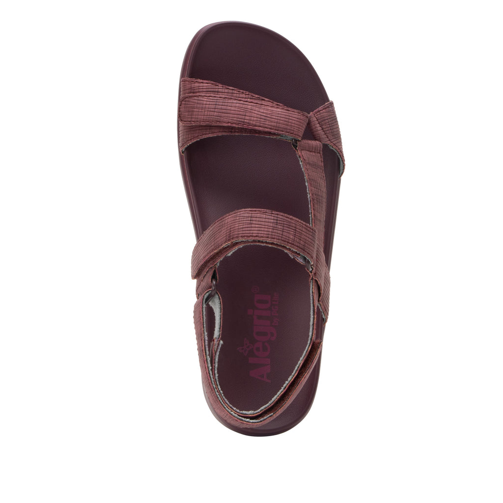 Henna Plum strappy sandal on a heritage outsole- HEN-7433_S5