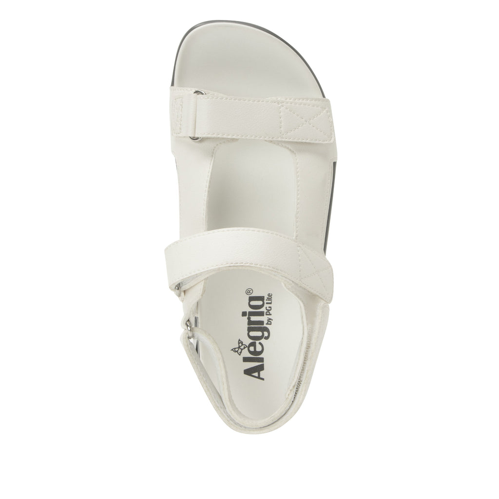 Henlee White strappy sandal on a heritage outsole- HLE-7439_S5
