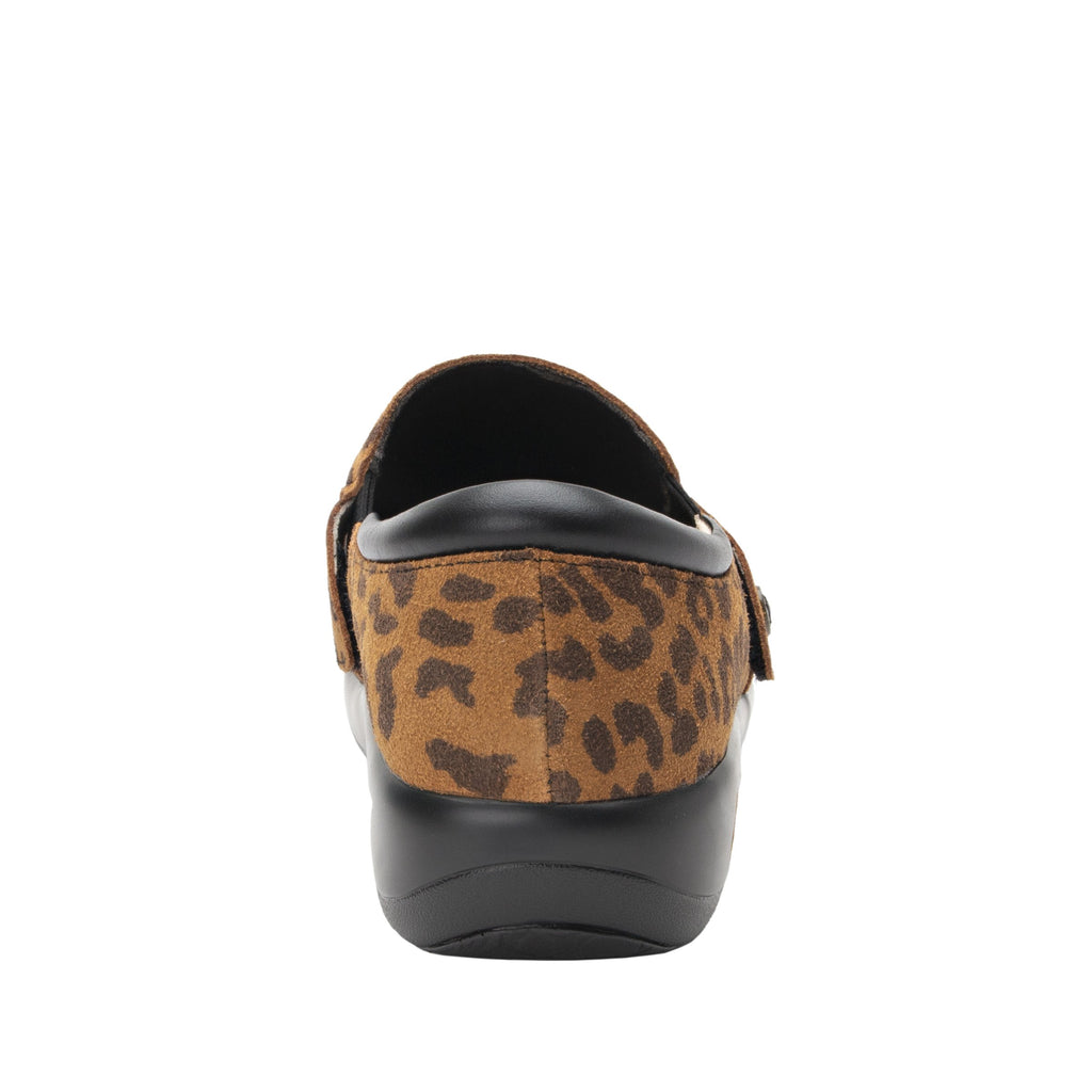 Kara Leopard slip on style shoe with contrast leather detailing and career casual outsole - KAR-402X_S3