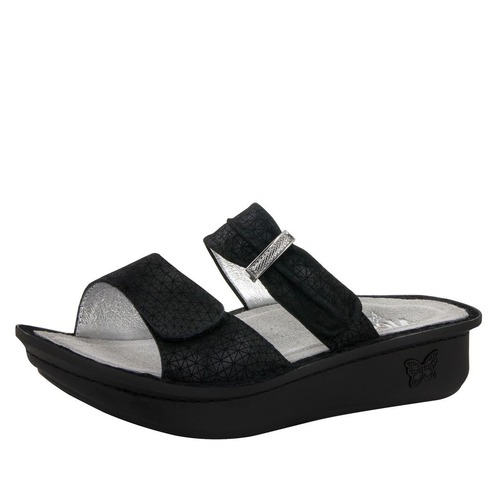 Karmen Black Wavy Sandal - Alegria Shoes - 1 (8964624461)