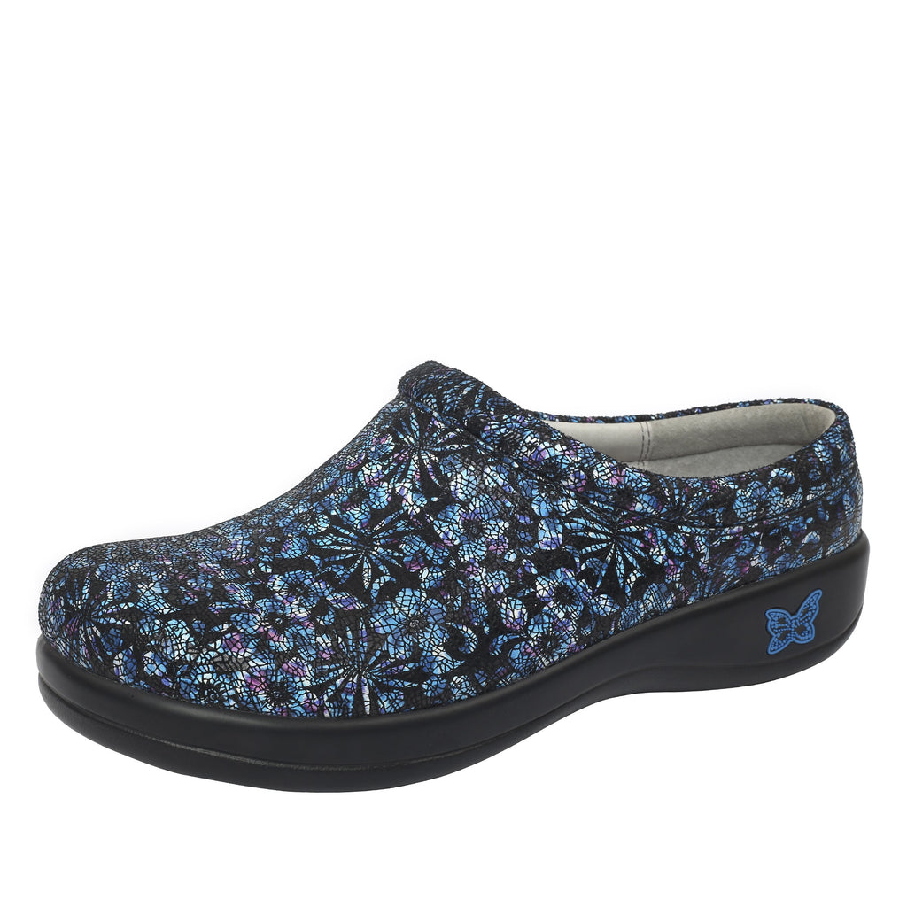 Kayla Professional Blue Burst Clog, with stain-resistant upper - KAY-7629_S1