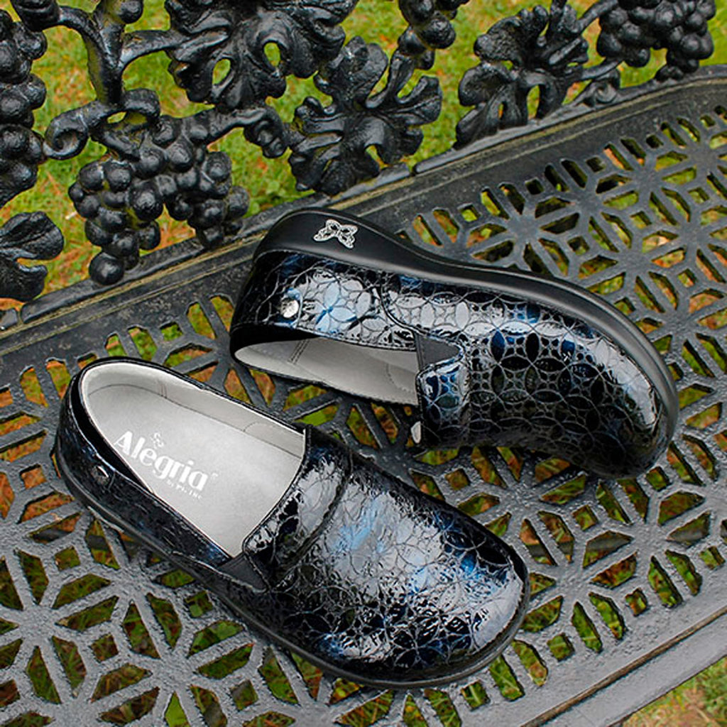 Keli Azure Leaded Glass slip on style shoe with career casual outsole - KEL-7624_S2