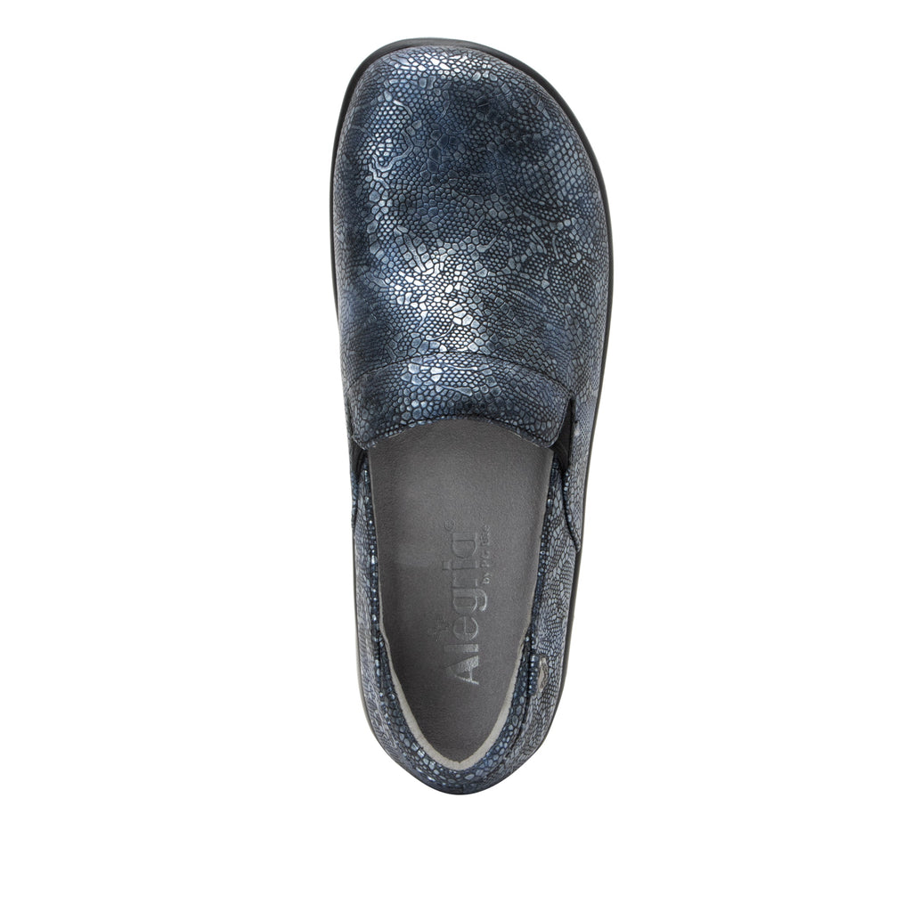 Keli Pewter Lace professional slip on style shoe on a career casual outsole - KEL-7469_S4