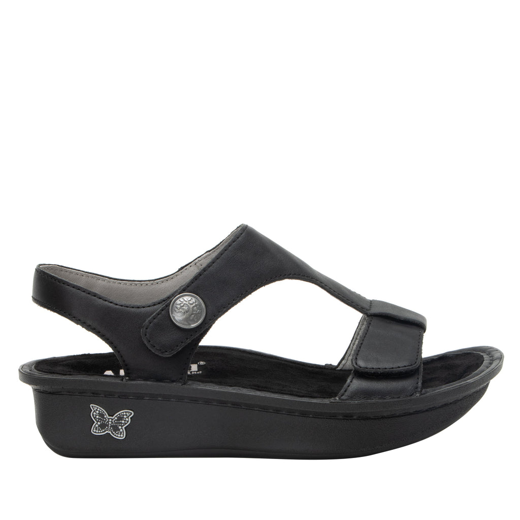 Kerri Coal t-strap sandal on classic rocker outsole - KER-7406_S3