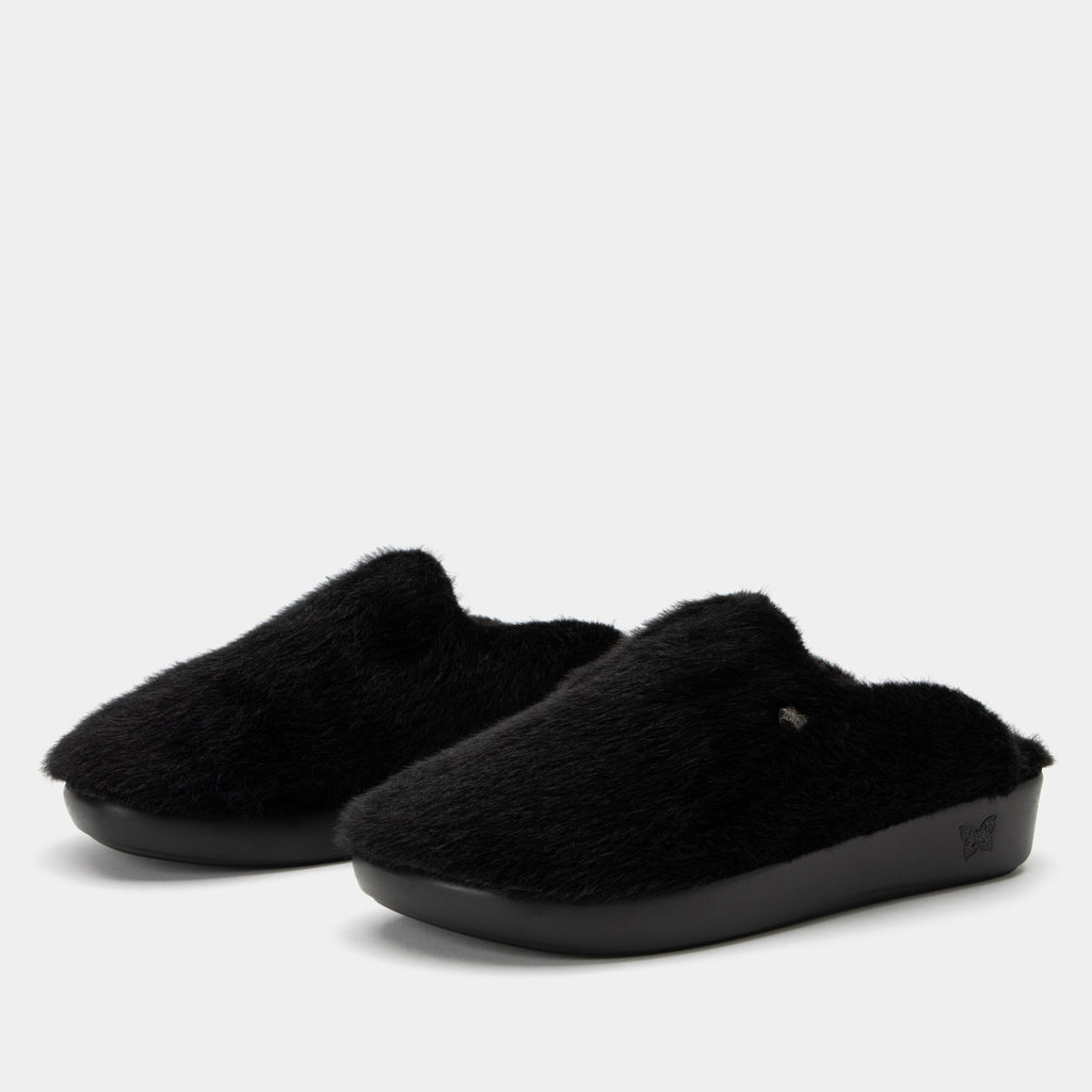 Leisurelee 2 Black Slipper | Alegria Shoes