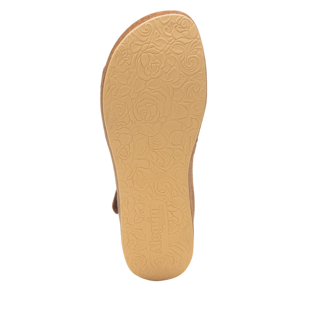 Maryn Clay sandal with adjustable straps on a mini cork wedge rocker outsole- MAR-7407_S5