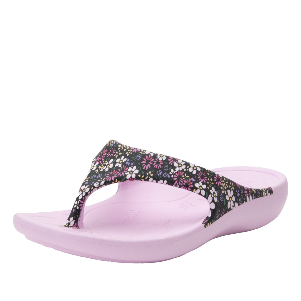 Ode Wild Flower EVA flip-flop sandal on recovery rocker outsole - ODE-5648_S1