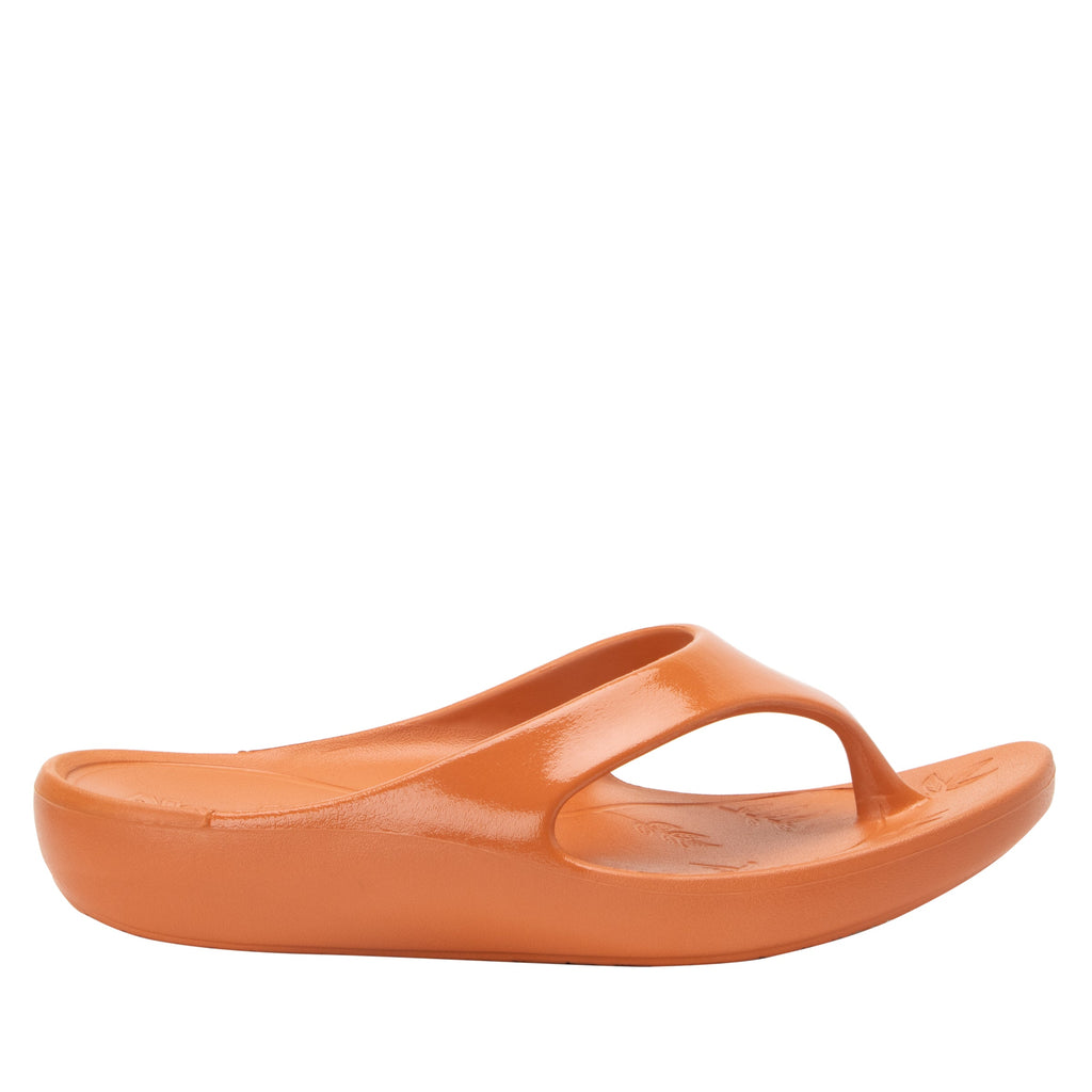 Ode Tangerine Gloss EVA flip-flop sandal on recovery rocker outsole - ODE-7452_S3