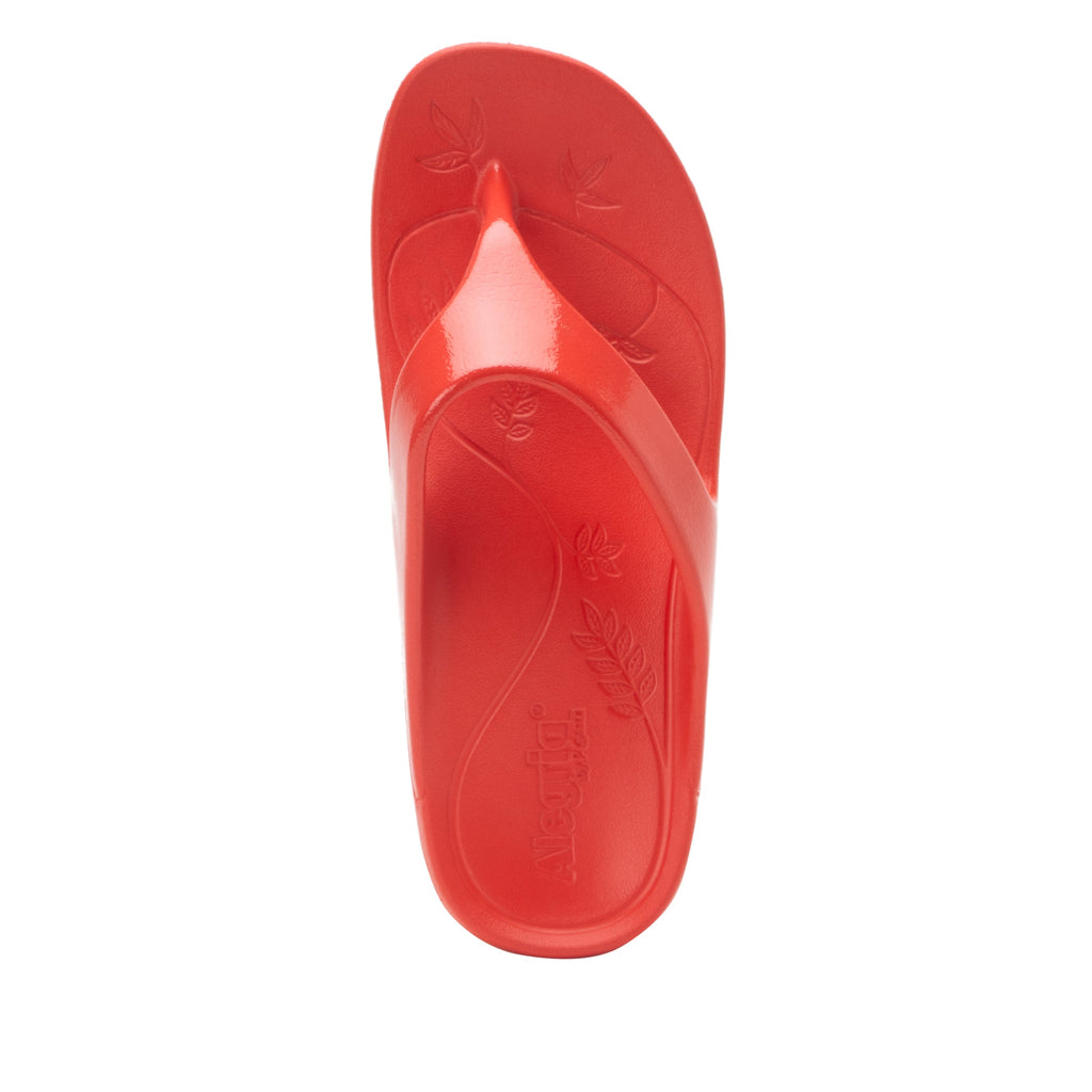 Ode Red Gloss EVA flip-flop sandal on recovery rocker outsole - ODE-7453_S5