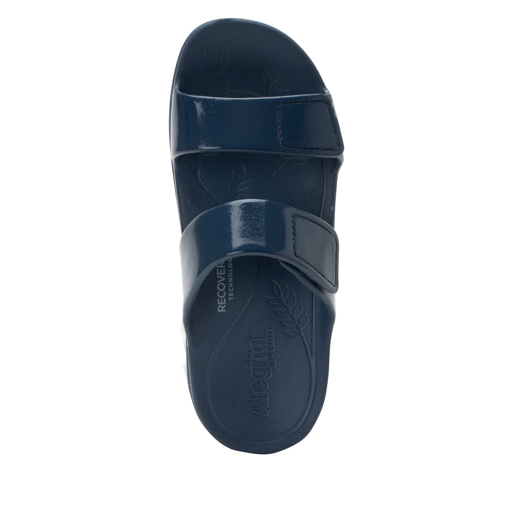 Orbyt Navy Gloss EVA slide sandal on recovery rocker outsole - ORB-7448_S4