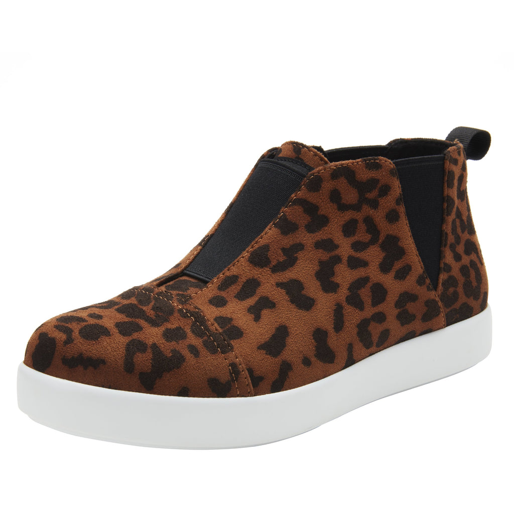 Parker Leopard slip-on bootie on the Comfort Athleisure outsole, a fashionable choice for your outfit of the day.  PAR-7903_S1