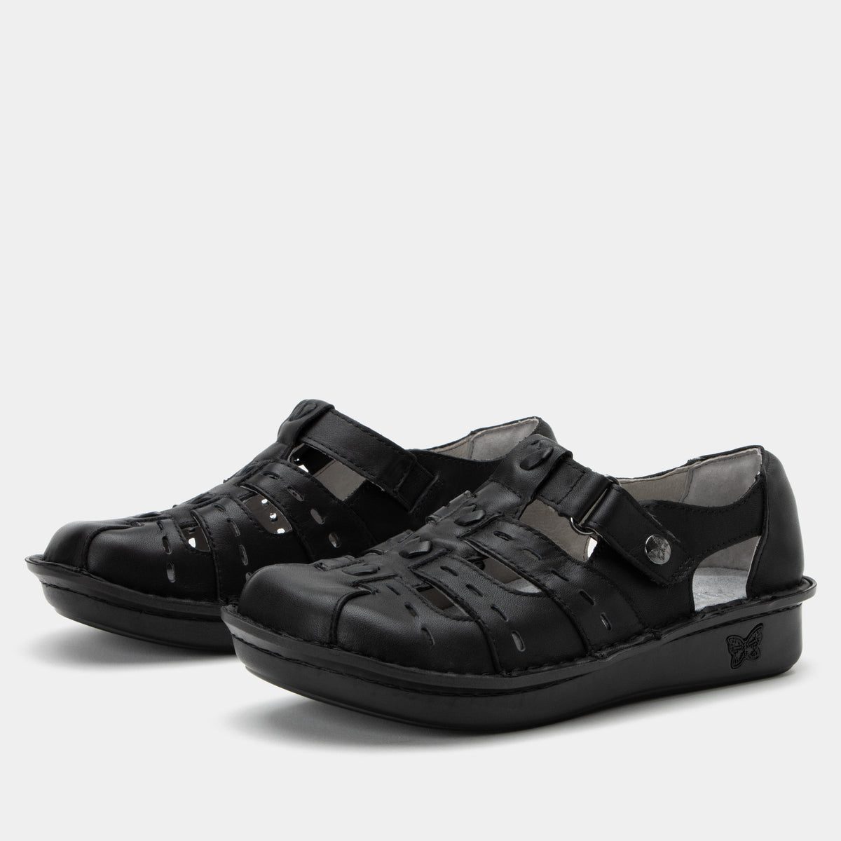 Pesca Black Butter Sandal - Alegria Shoes