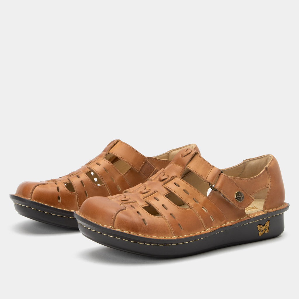 Pesca Cognac Sandal | Alegria Shoes