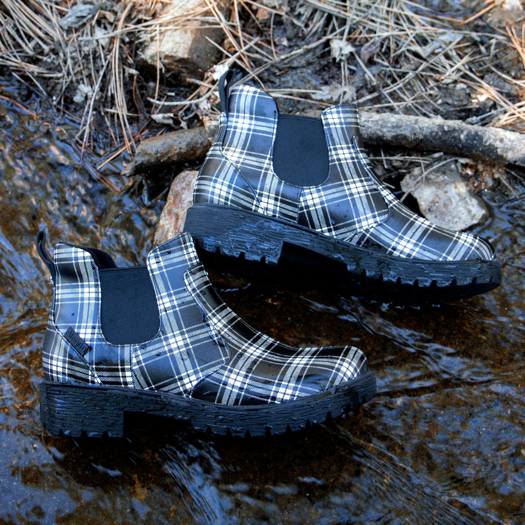 Rowen Plaid vegan leather boot on the new Luxe Lug outsole - ROW-7610_S2