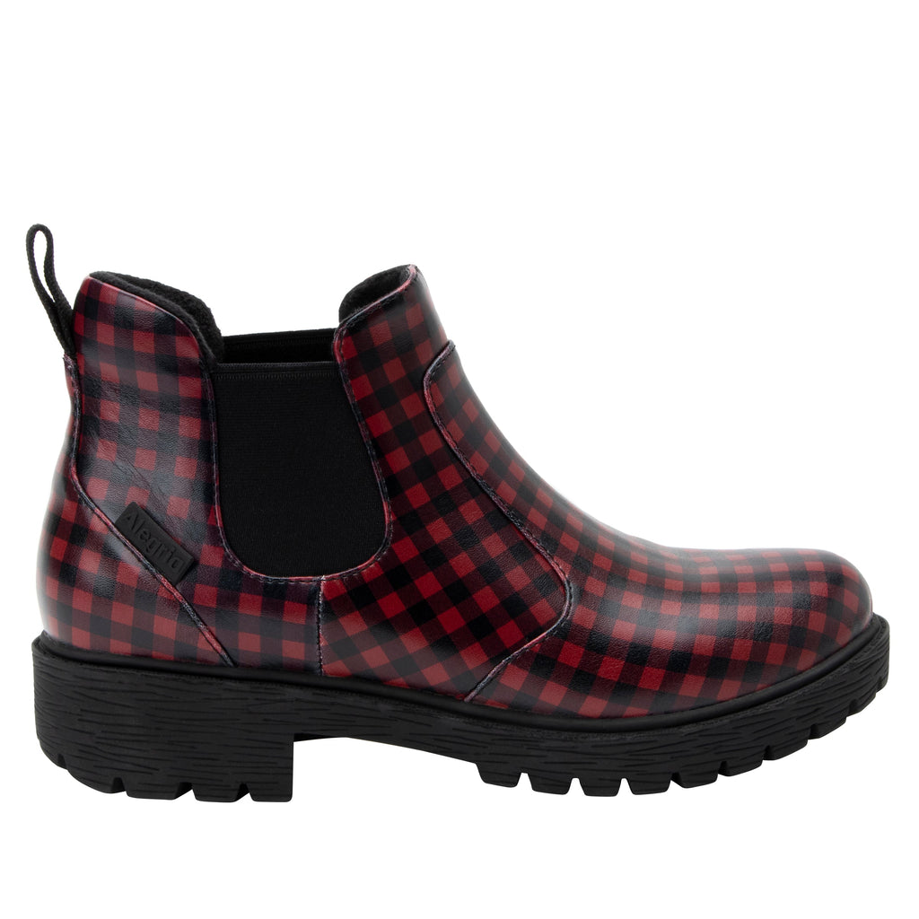 Rowen Gingham vegan leather boot on the new Luxe Lug outsole - ROW-7611_S3