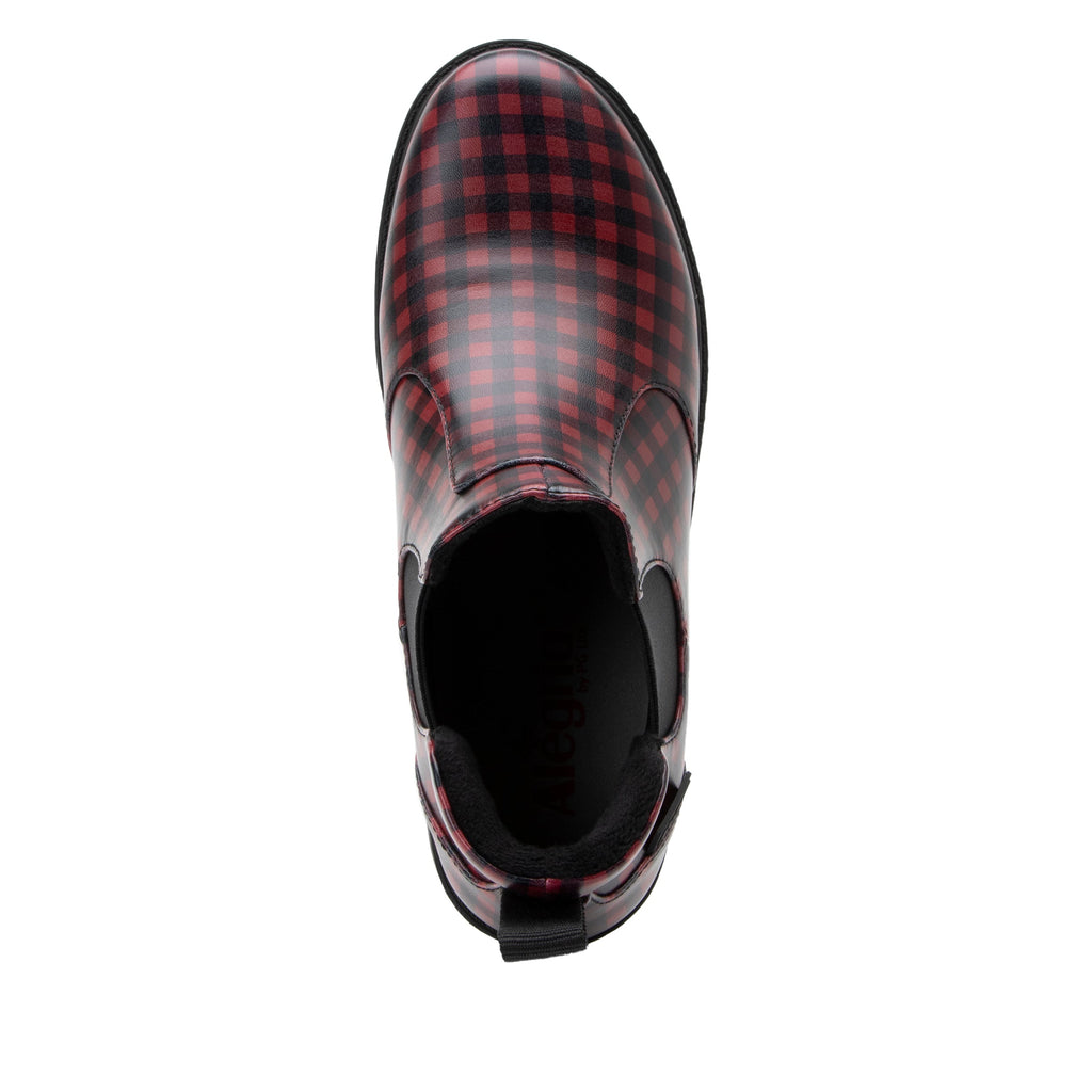 Rowen Gingham vegan leather boot on the new Luxe Lug outsole - ROW-7611_S5