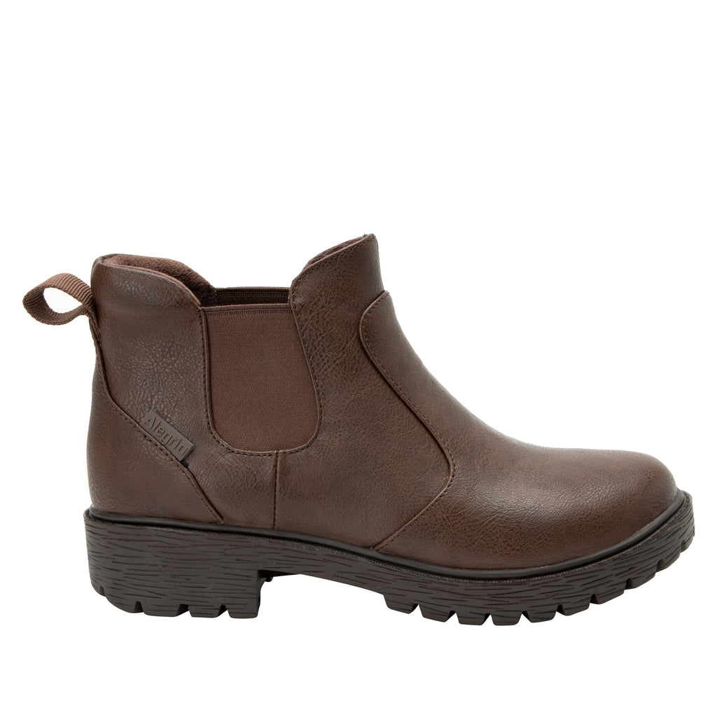 Rowen Brown vegan leather boot on the new Luxe Lug outsole - ROW-7658_S2