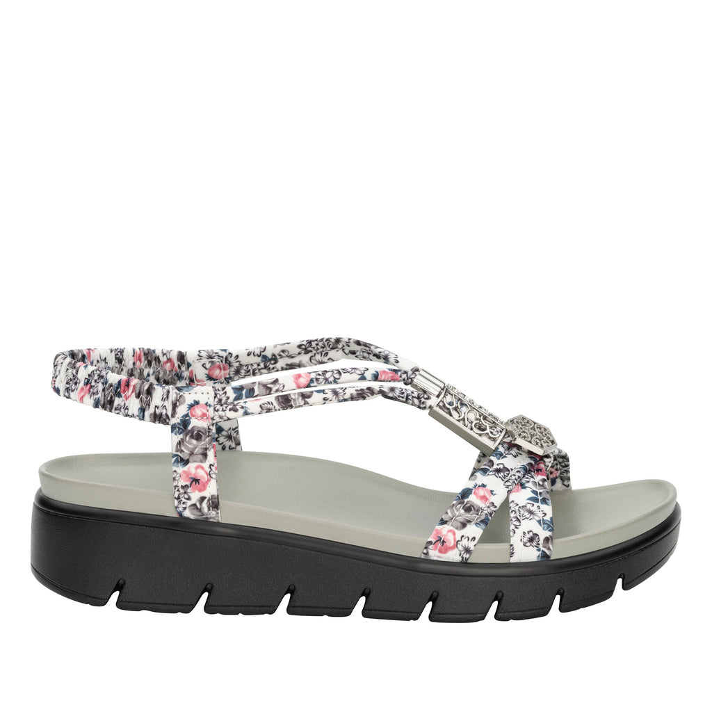 Roz Lovely Grey t-strap sandal with vegan uppers and decorative hardware - ROZ-7552_S4