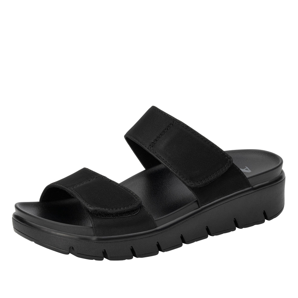 Rubie Black vegan upper sandal on heritage outsole - RUB-601_S1