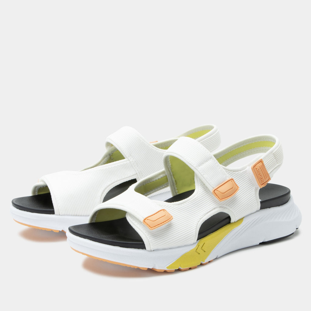 Sandie White Sandal | Alegria Shoes