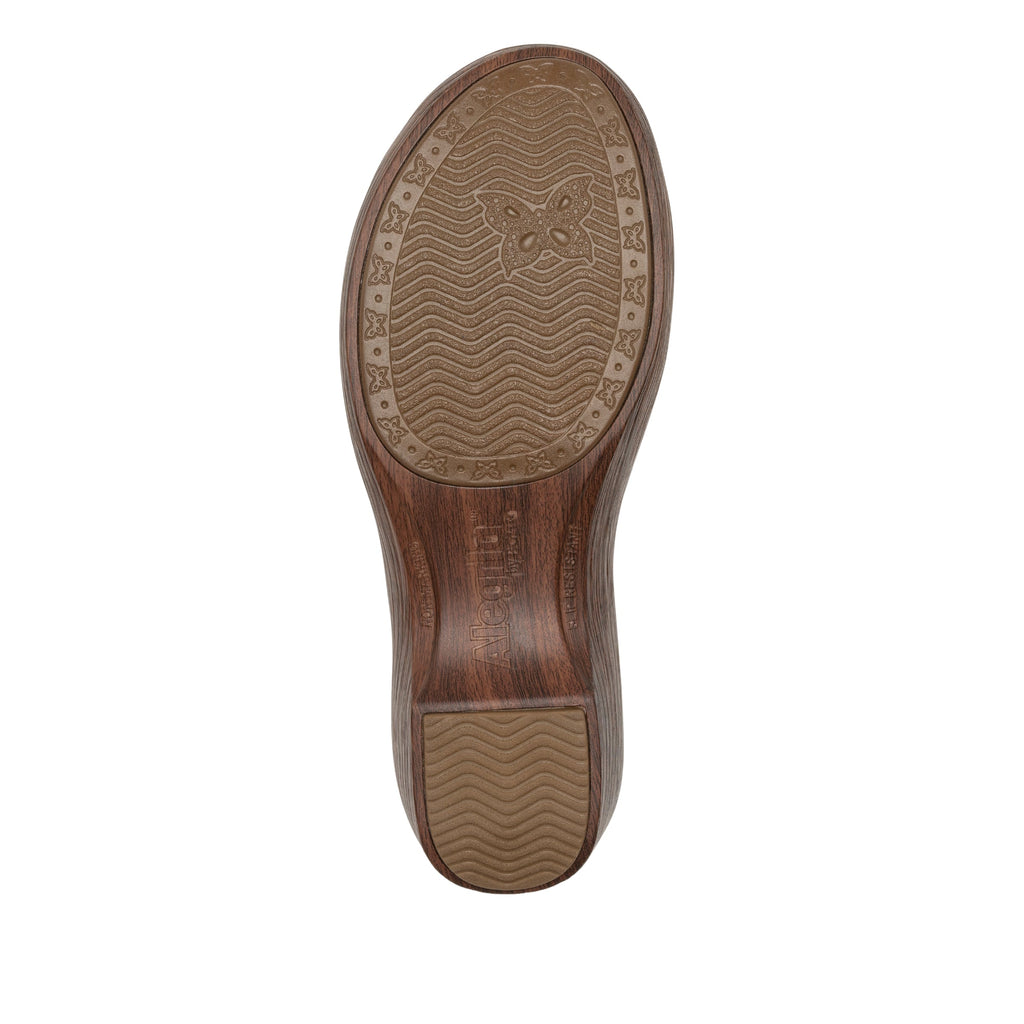 Serenity Ivalace clog on a wood look wedge outsole - SER-7515_S6