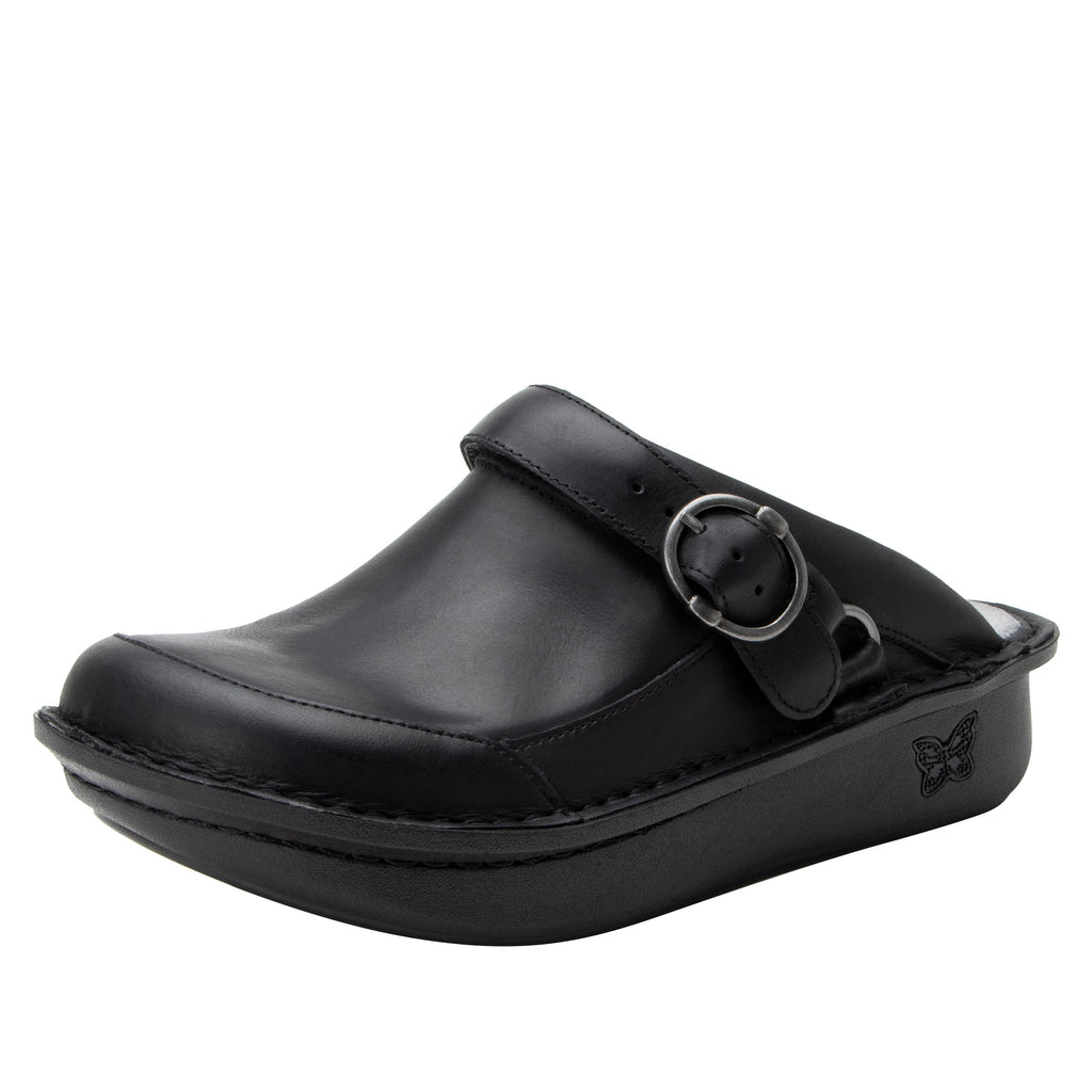 Seville Oiled Black Professional Clog on Classic Rocker outsole - SEV-7582_S1