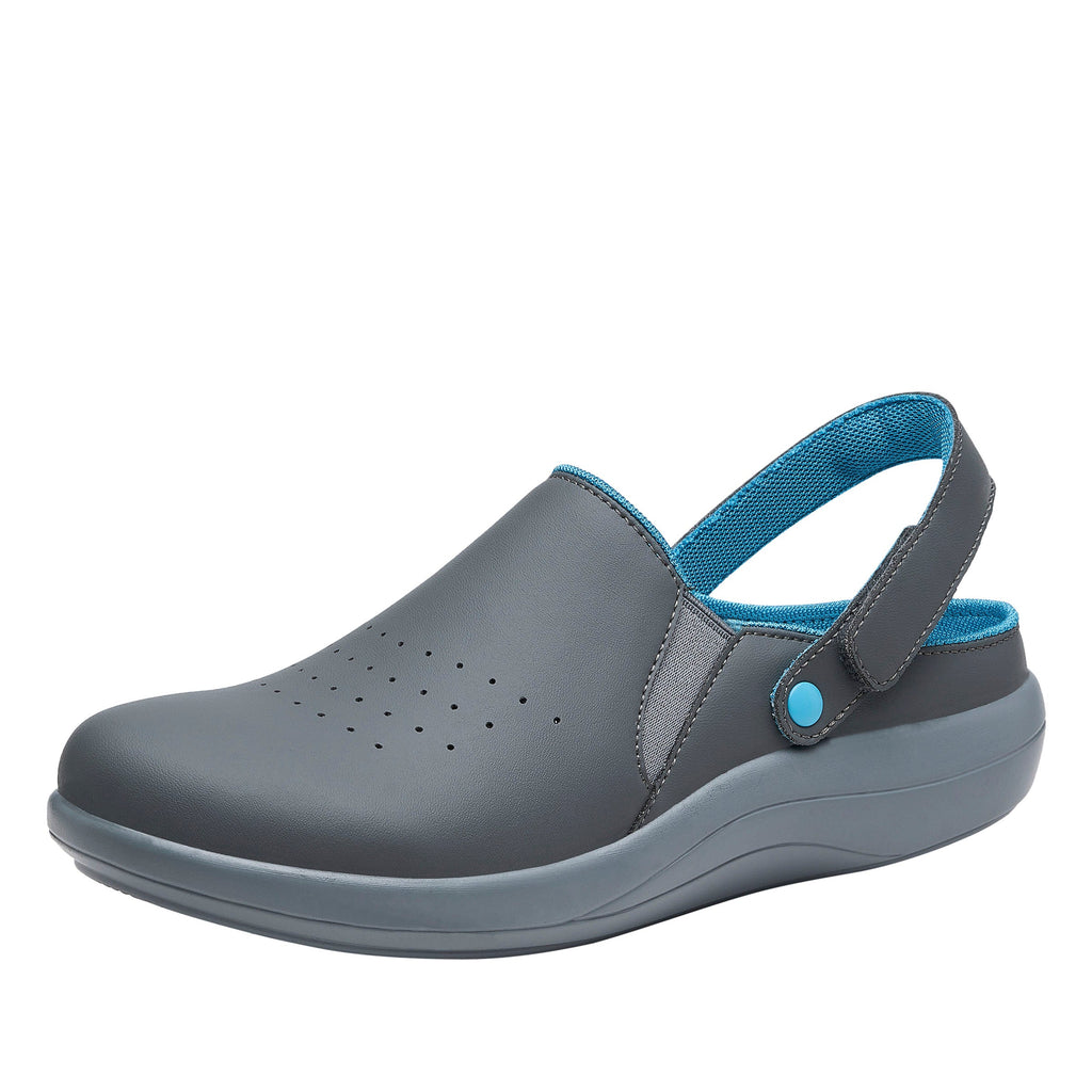 Skillz Graphite sport rocker professional convertible slingback clog with lightweight responsive outsole. SKI-7561_S1