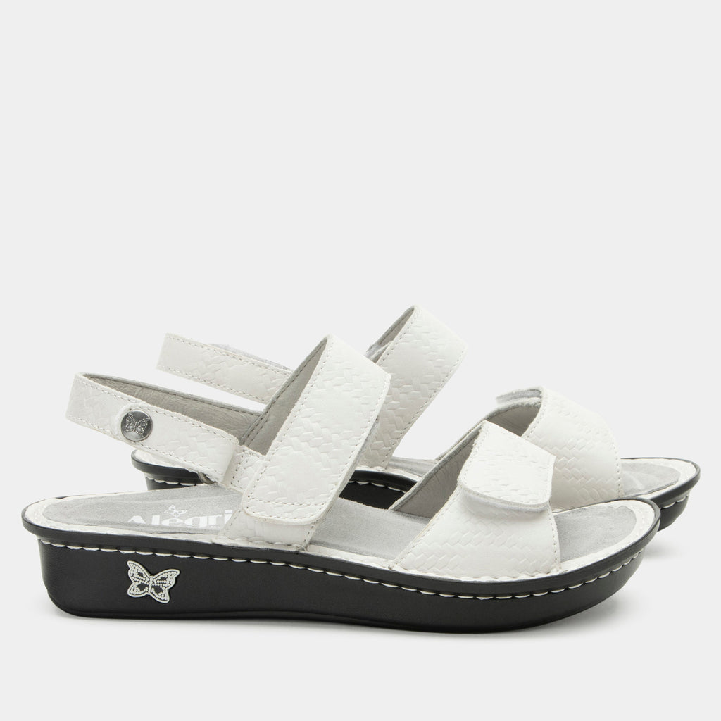 Verona Basketry White Sandal | Alegria Shoes