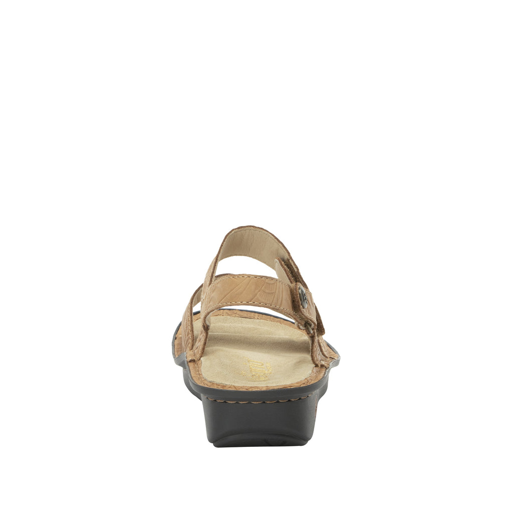 Verona Cognac three strap adjustable sandal on mini outsole - VER-7420-S4