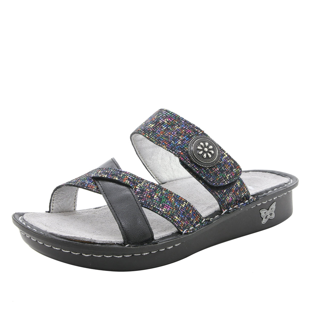 Victoriah All Spice with crisscross detail and adjustable strap slide on sandal on mini outsole - VIC-476_S1 (1940736868406)