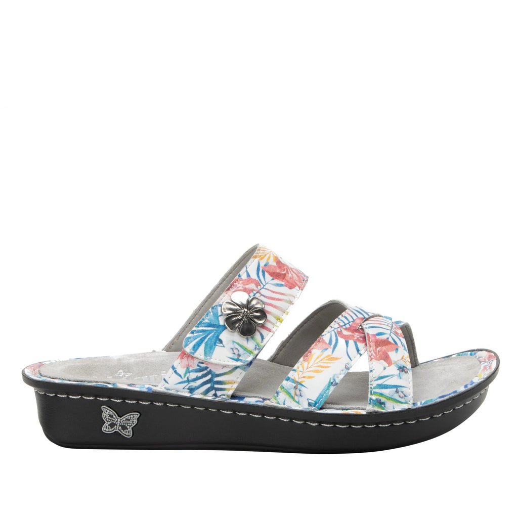 Victoriah Tropic with crisscross detail and adjustable strap slide on sandal on mini outsole - VIC-7415_S3