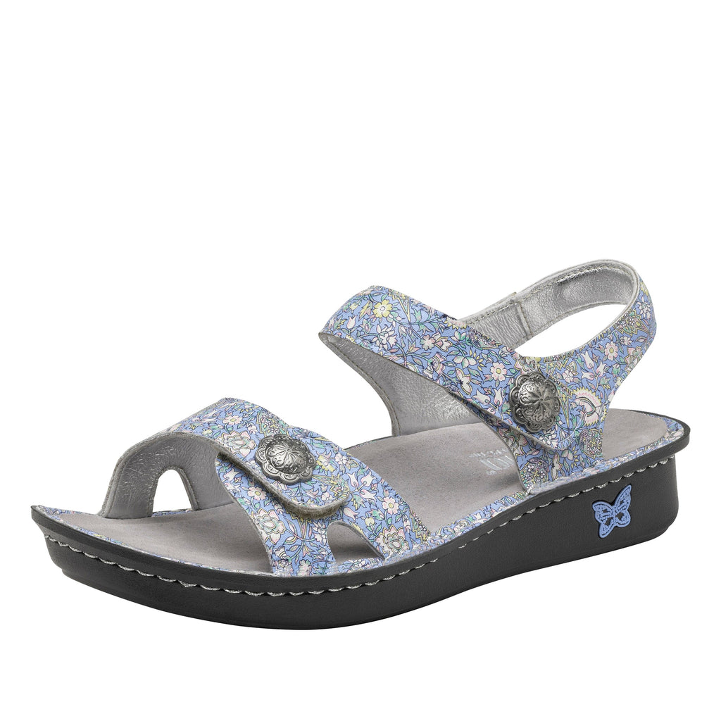 Vienna Smooth Jazz Sandal with two adjustable hook and loop strap closures and ankle strap - VIE-7514_S1