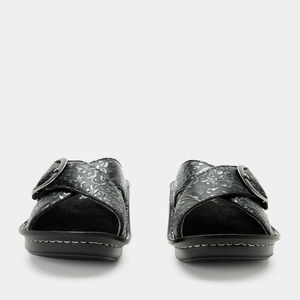 Vanya Chandelier Pewter Sandal | Alegria Shoes