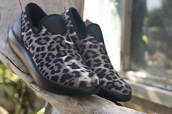 Eden White Leopard slip-on shoe