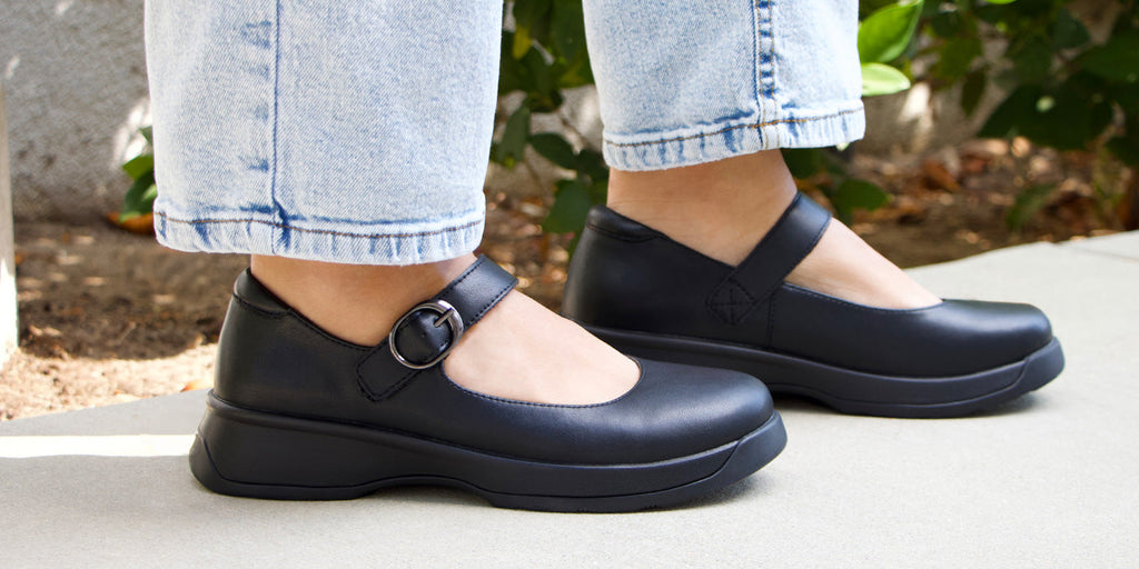 Jazmine black nappa mary jane shoe