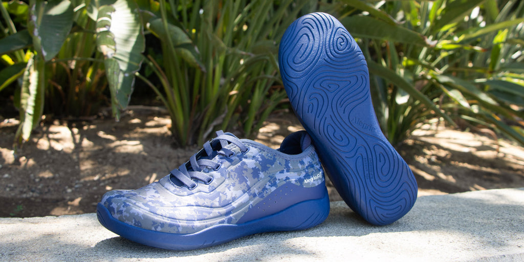 Liber8 Digi Navy sneaker with LiquidShell™ finish on uppers | blue print