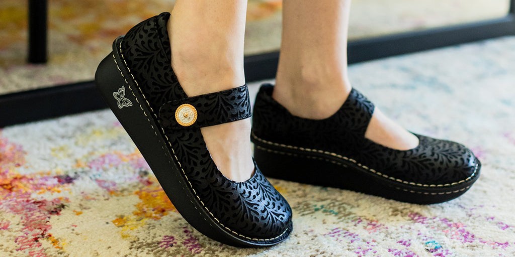 Paloma Imperial mary-jane shoes with classic rocker outsole and patented footbed design.