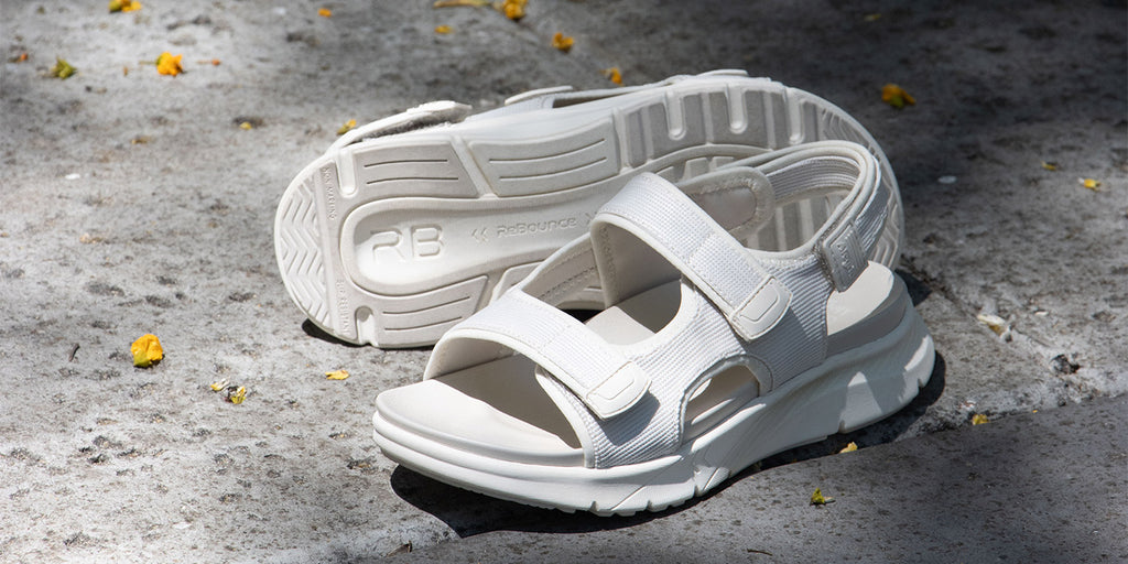 Sandie Shell athleisure sandal with adjustable straps on ReBounce outsole.