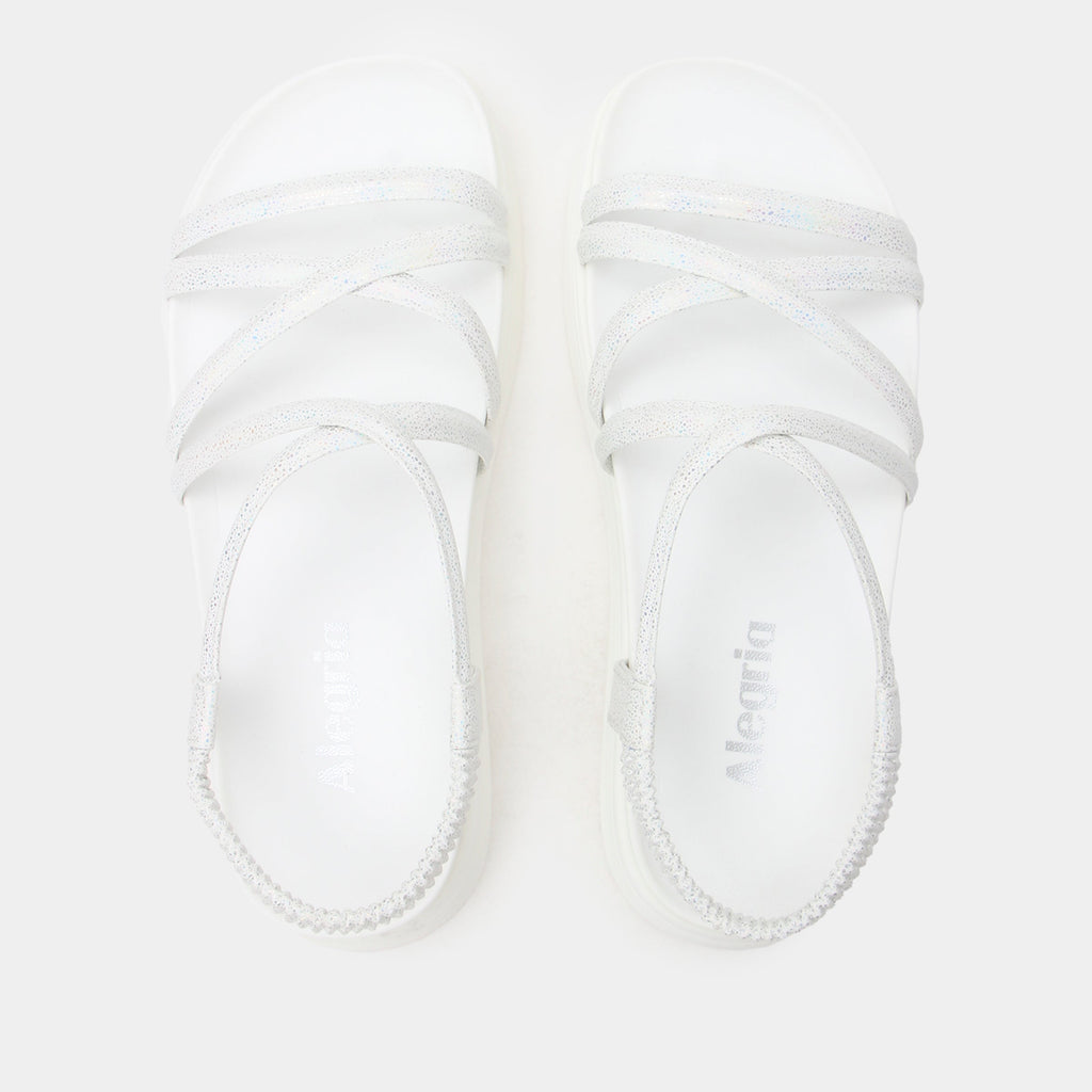 Audie Phosphorescence White Sandal | Alegria Shoes