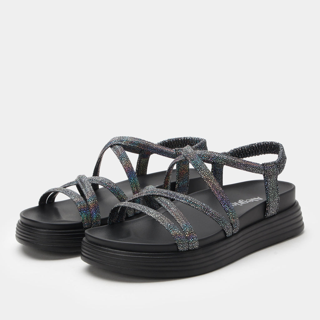 Audie Phosphorescence Black Sandal | Alegria Shoes