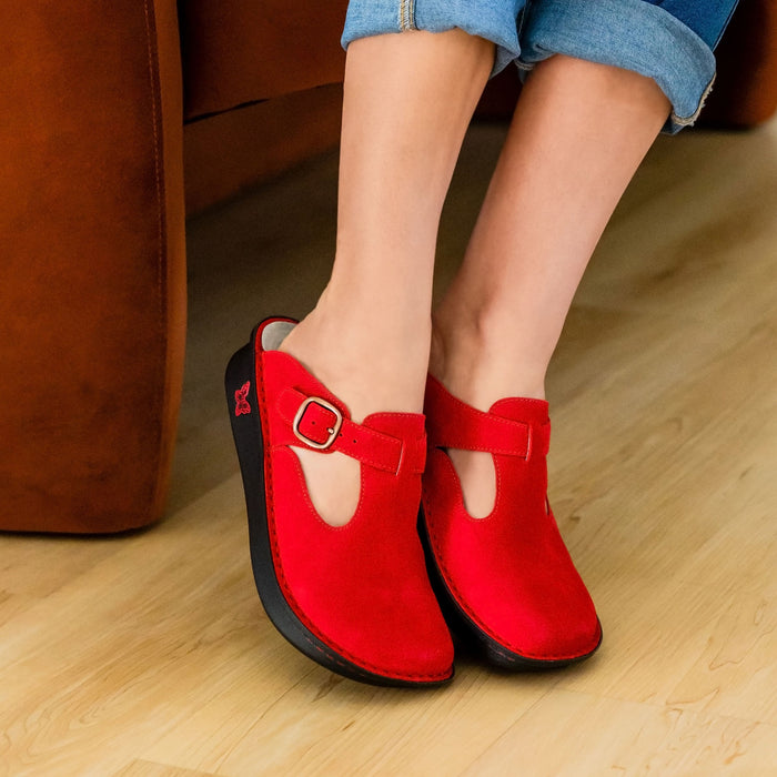 alegria Classic She's A Firecracker Suede Shoe