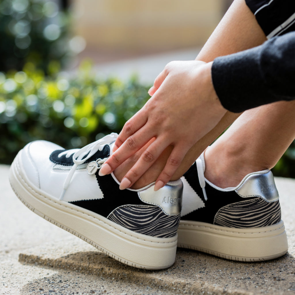 Averie White shoe on a Sportform outsole